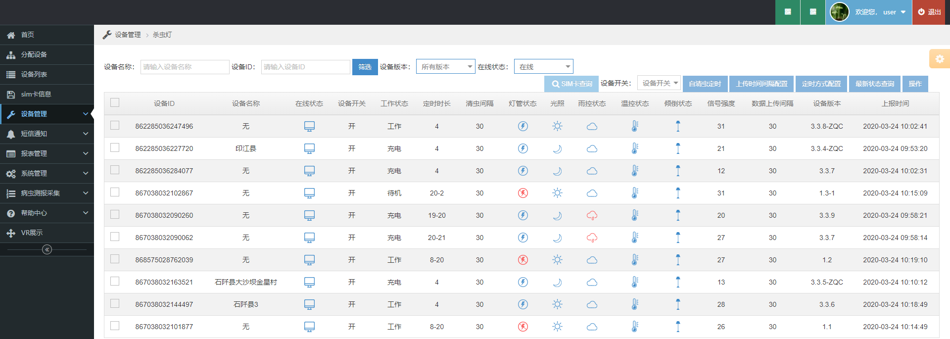 設(shè)備工作狀態(tài)展現(xiàn)